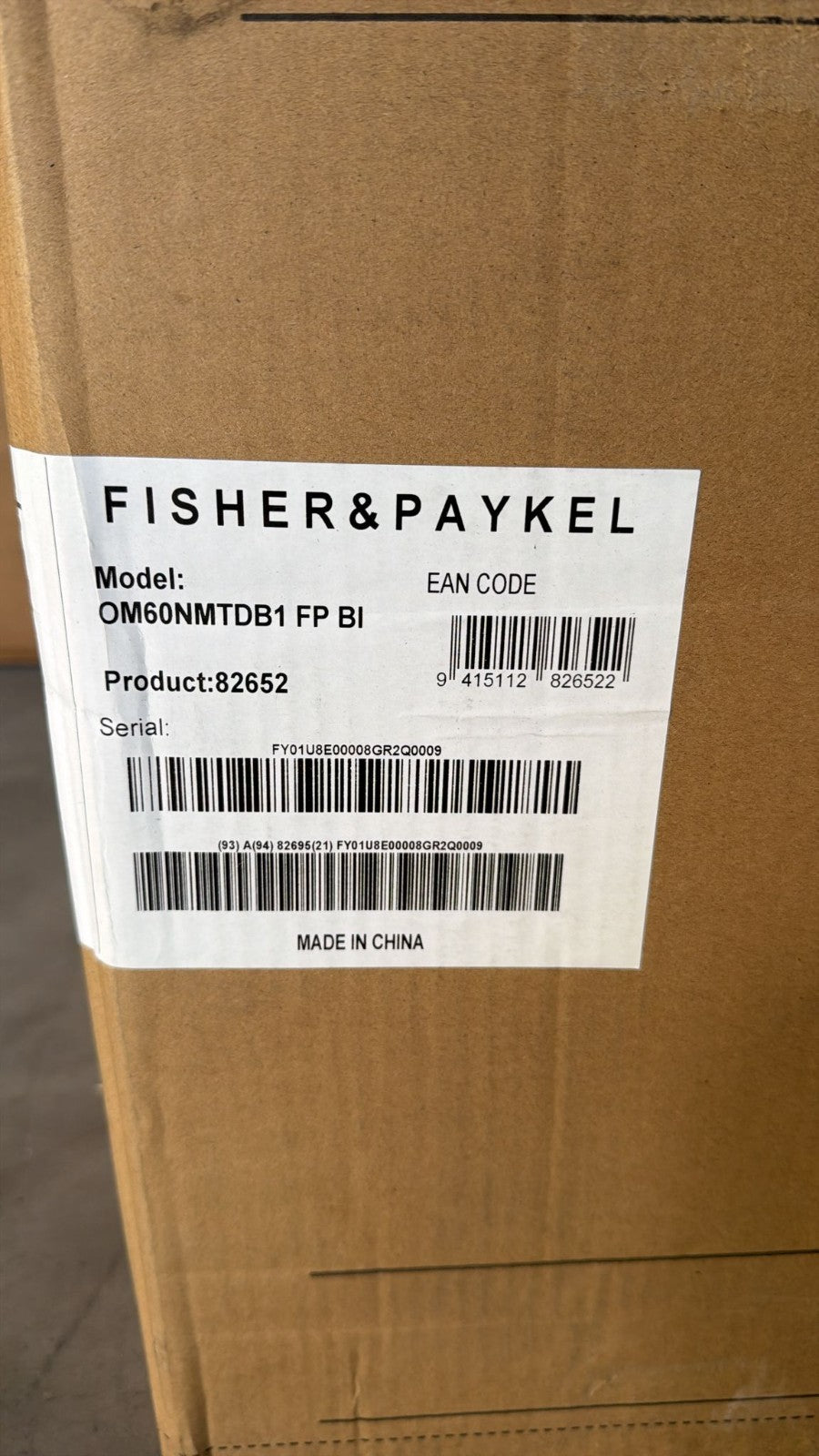 UNUSED Fisher & Paykel OM60NMTDB1 combi Microwave Oven cooker BR4646