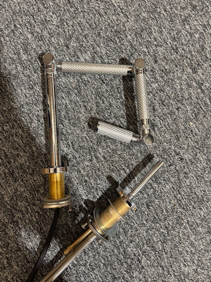 UNUSED Kohler Karbon 2 Hole Stainless & Silver Single Lever Kitchen Tap BR2255