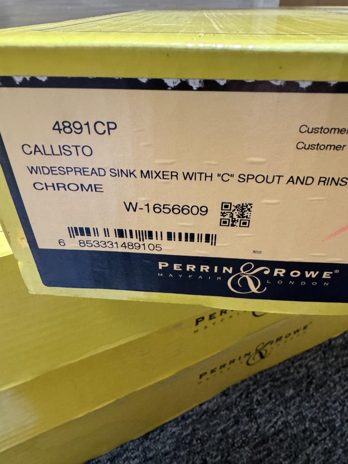 New Perrin & Rowe 4891CP Callisto 4 Hole Kitchen Mixer Tap & Rinse CHROME AX4455
