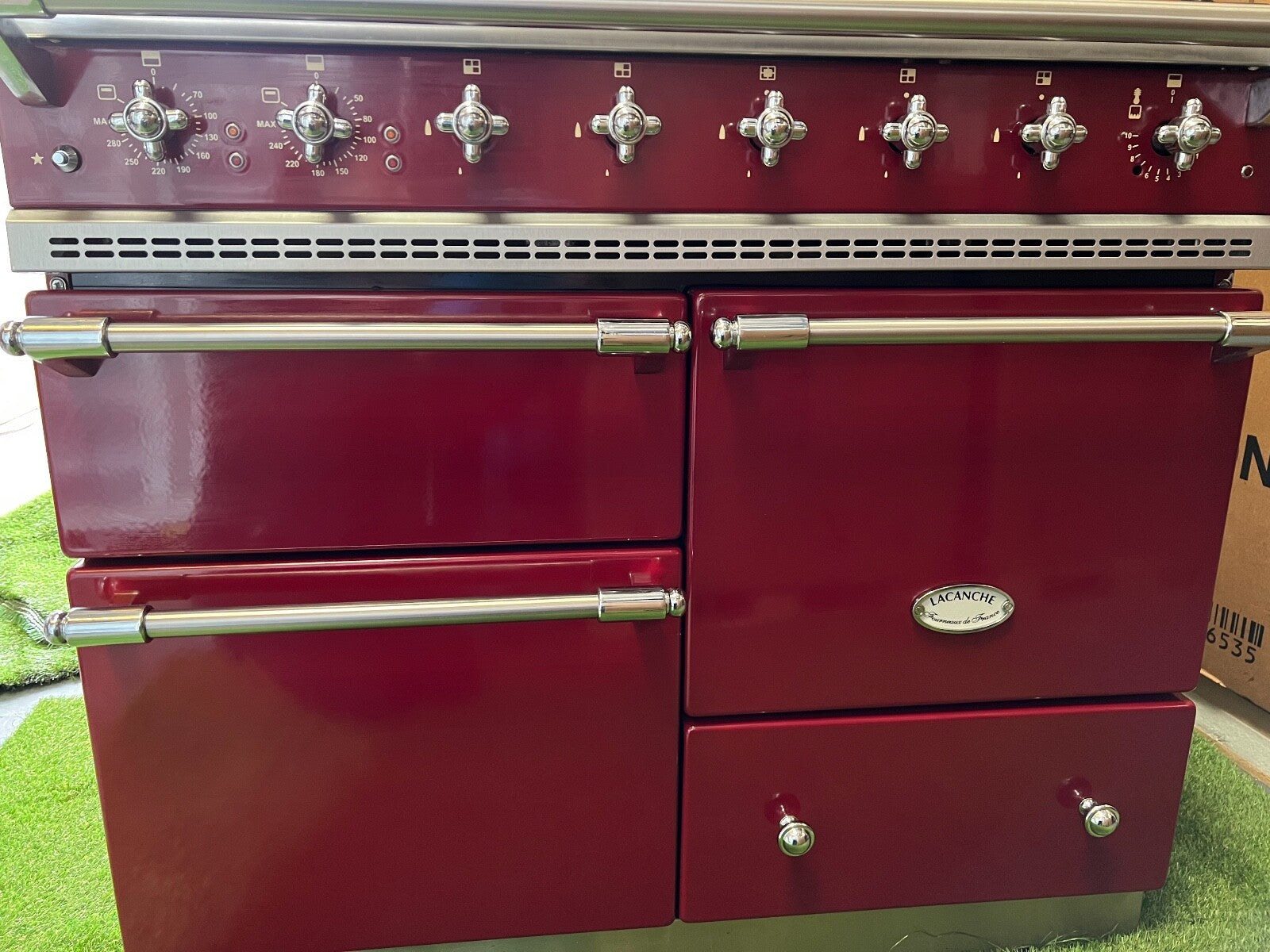 Lovely Lacanche Macon range cooker Oven Stove burgundy Chrome appliance 100cm