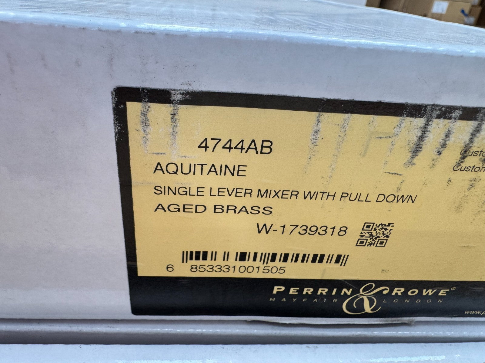 NEW Perrin & Rowe 4744AB Aquitaine Provence Kitchen pull down Tap BRASS  AX4308