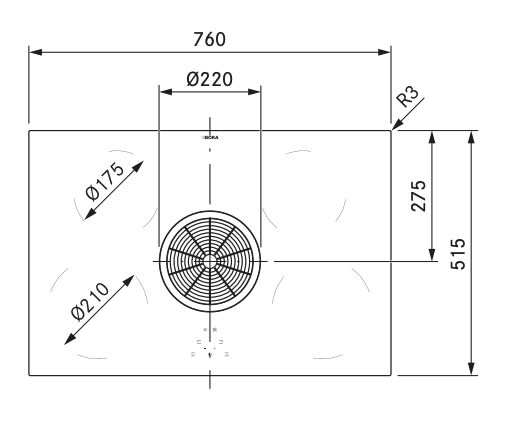 UNUSED BORA GP4U Induction Venting Hob 76cm Recirculating Cooktop