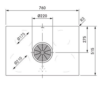 UNUSED BORA GP4U Induction Venting Hob 76cm Recirculating Cooktop