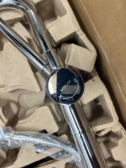 New Kohler K-10129 Purist Floor mount bath Tap bathroom shower Chrome BR4104