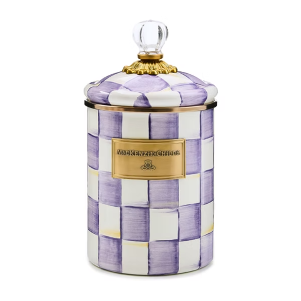 NEW Authentic Mackenzie Childs VIOLET CHECK Items tableware IN STOCK kettle