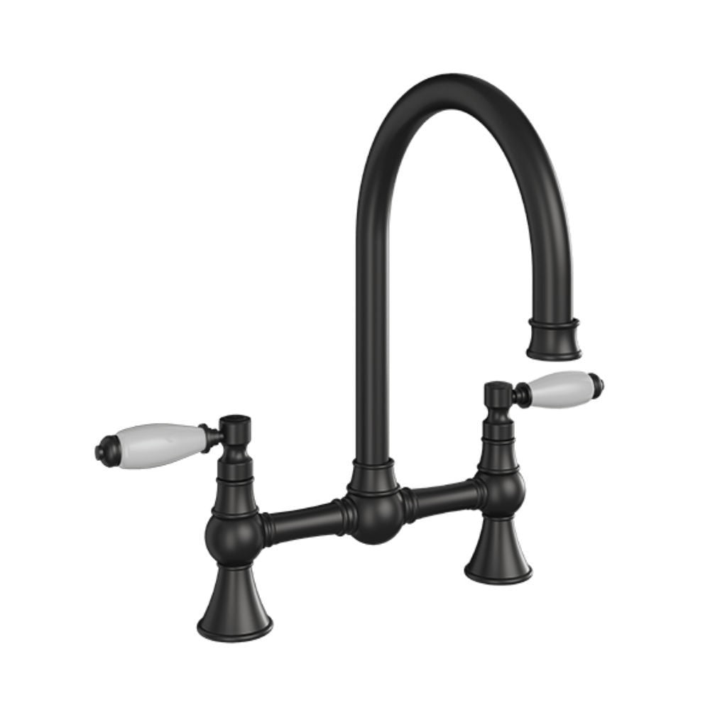NEW Traditional Bridge Mixer tap Victoria plumbing tap factory BLACK AX4545