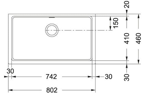 NEW Franke Kubus KBG 110 70 1B Undermount Kitchen Sink Polar White BR4394