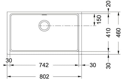 NEW Franke Kubus KBG 110 70 1B Undermount Kitchen Sink Polar White BR4394