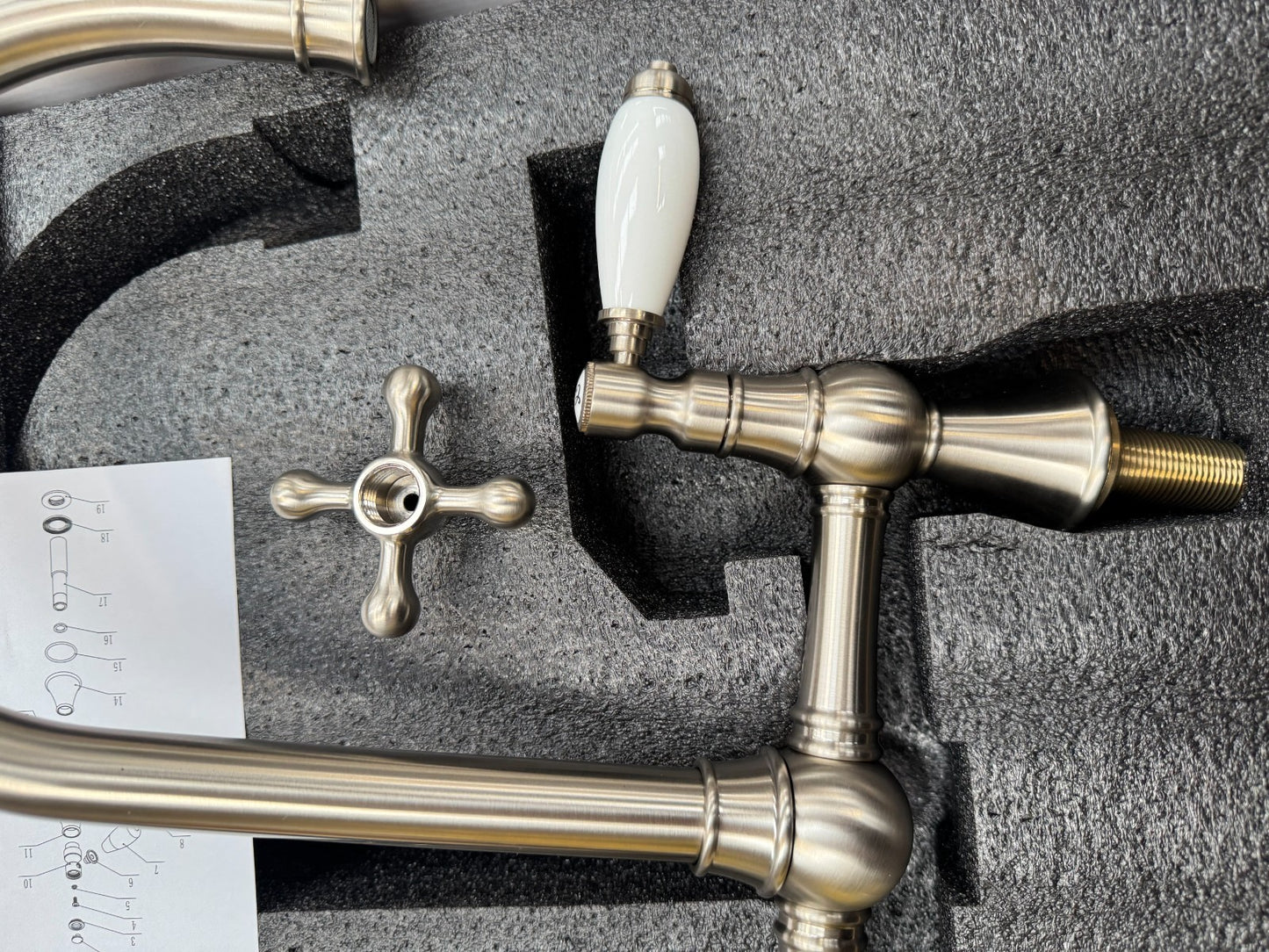 NEW Traditional Bridge Mixer tap Victoria plumbing tap factory Nickel  AX4581