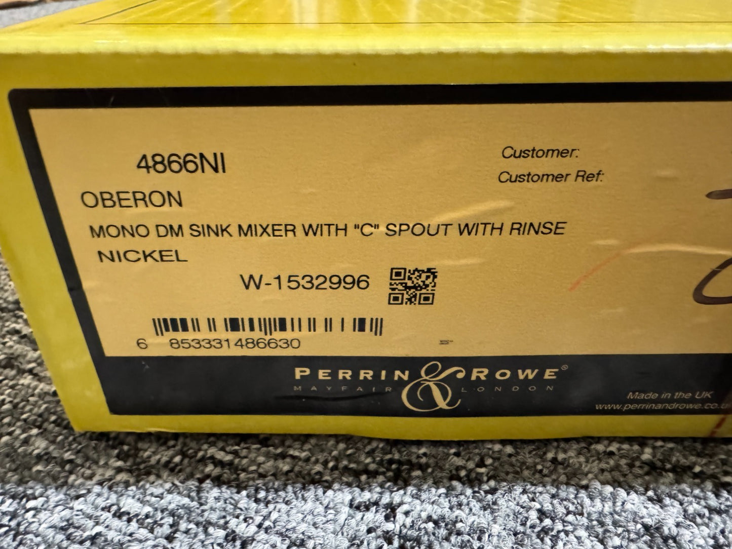NEW Perrin & Rowe Oberon 4866NI Kitchen Mixer Tap & Rinse NICKEL BR4198