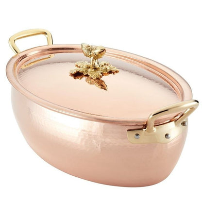 NEW Ruffoni 99216 Historia Decor Copper Oval Casserole Pot Pan 38cm mauviel