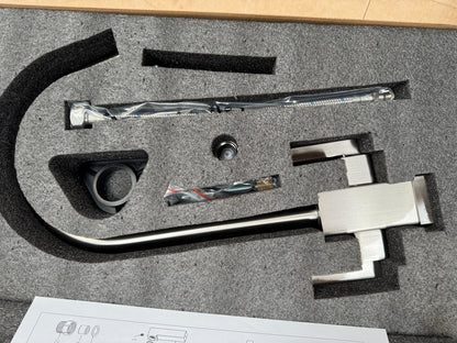 NEW Steel Twin Lever round Mixer Carysil Victoria plumbing tap factory AX4569