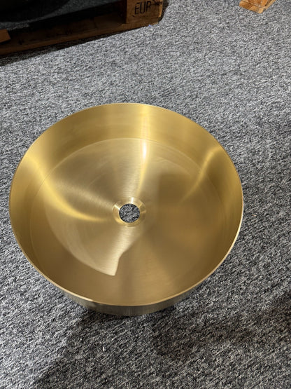 NEW Gessi 316 Brushed Brass Bathroom Round Counter top washbasin Sink  tap BR954