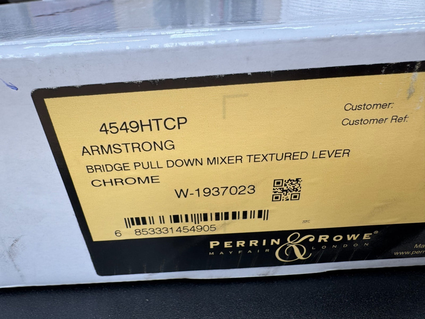 NEW Perrin & Rowe Armstrong 4549HT Bridge Mixer & Pull Down Rinse CHROME AX4300