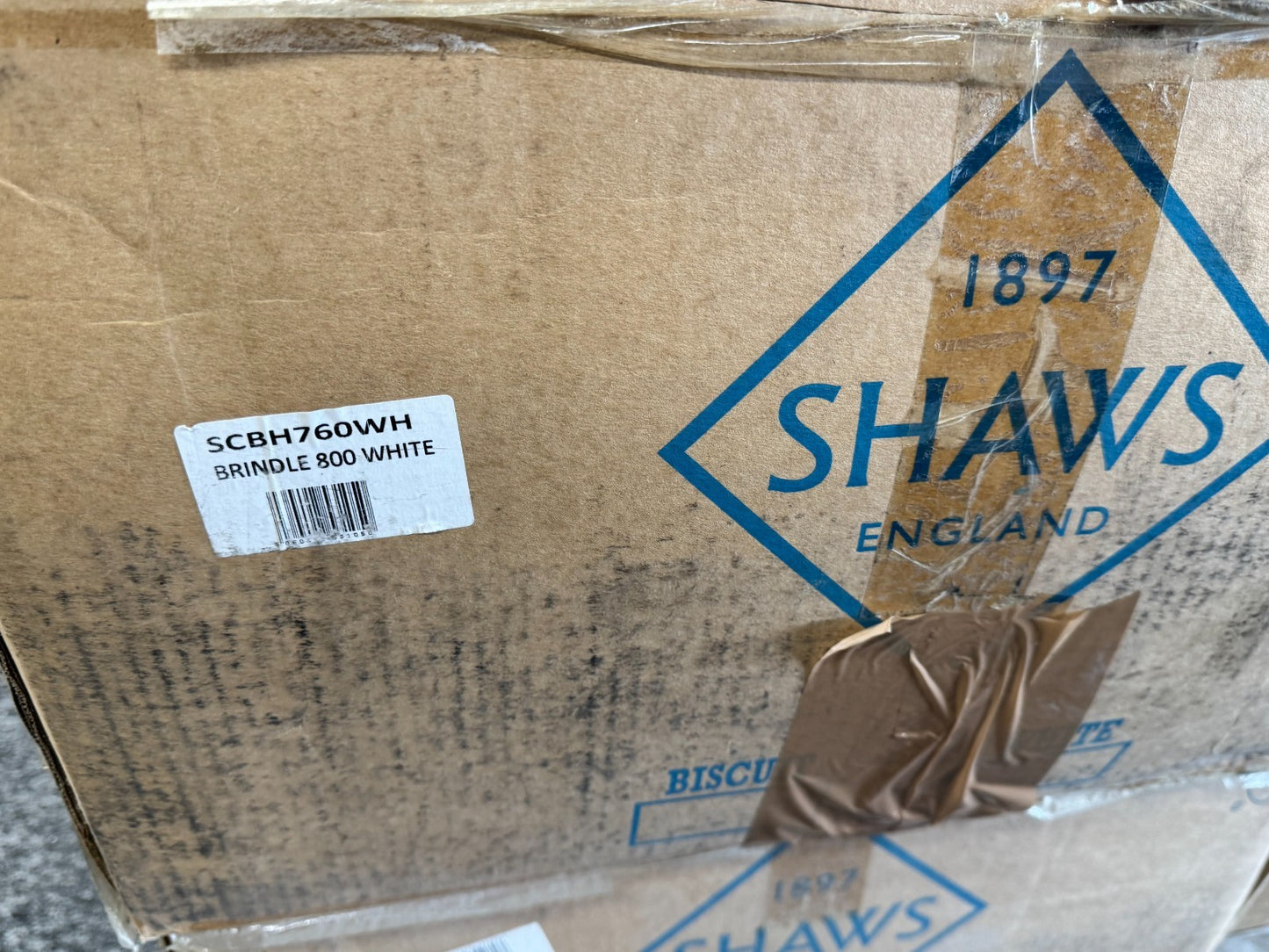 NEW Shaws Of Darwen SCBH760WH Brindle White Kitchen Sink Basin Ceramic BR4254