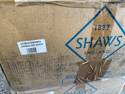 NEW Shaws Of Darwen SCBH760WH Brindle White Kitchen Sink Basin Ceramic BR4254