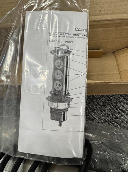 NEW Hafele 822.82.910 SensioPod Vertical Pull up Power dock electric sock BR2112