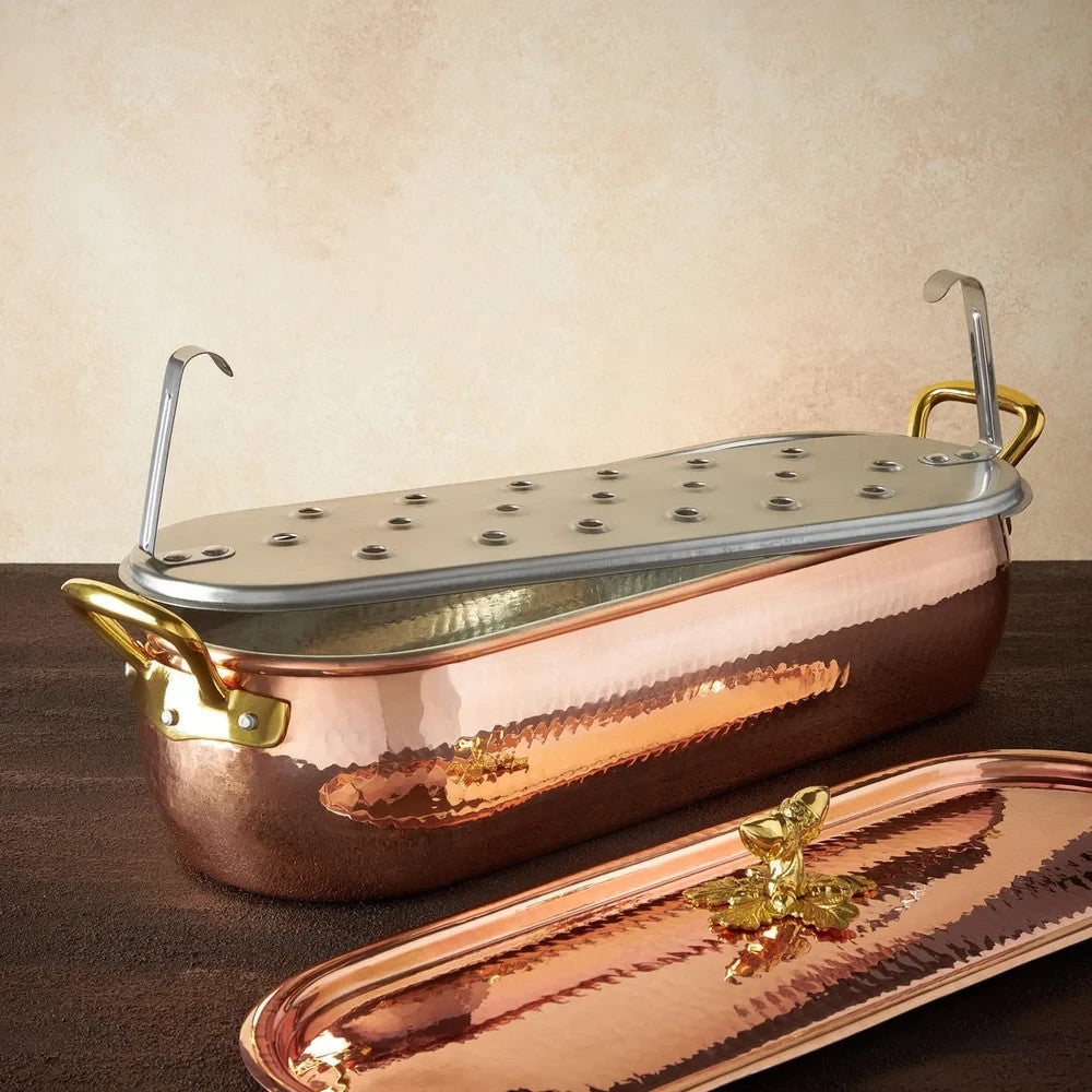 NEW Ruffoni Historia Décor Fish Kettle 99226 50cm Hestan Mauviel Pot Saucepan