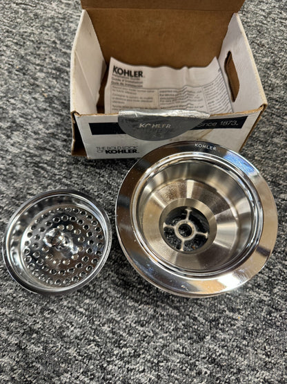 NEW Kohler 8801-CP Sink Strainer Basket Waste Plug CHROME BR4290
