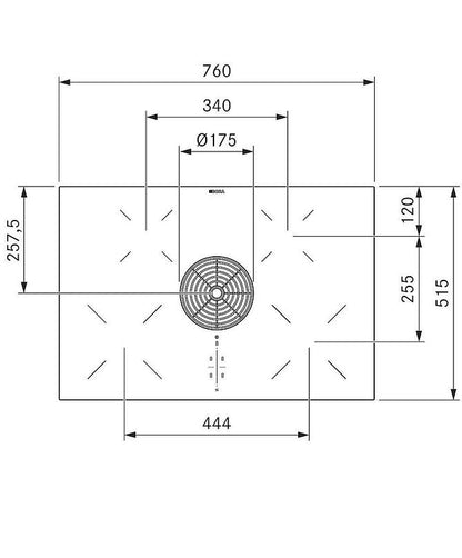 Ex Display BORA Pure PURU 80cm Wide Black Venting Induction Hob B34129