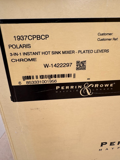 NEW Perrin & Rowe 1937CP Phoenician Polaris 3 in 1 Hot Water Tap Chrome AX4517