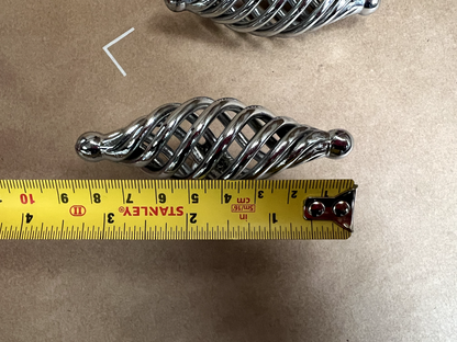 Smallbone Mark Wilkinson Chrome Twisted Cage kitchen Door Handle Knob Pull metal