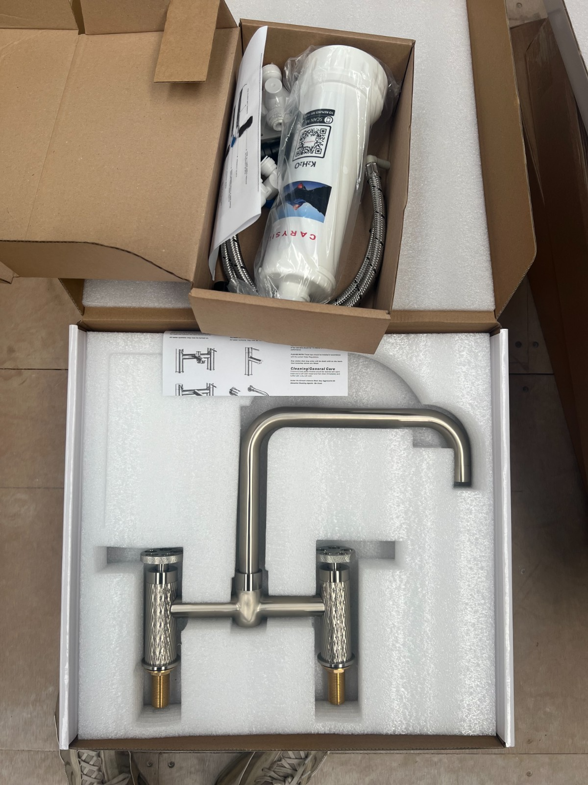 NEW StainlessSteel Quilt Kitchen Mixer tap Victoria plumbing tap factory AX4602
