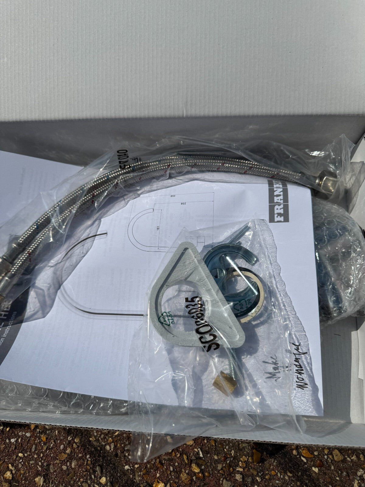 New Franke Hestia 115.0567.654 J Spout Chrome Kitchen Tap Lever BR2307