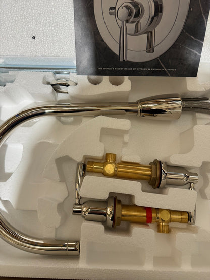 NEW Perrin & Rowe 4886NI Callisto Kitchen Mixer Tap Nickel 3 hole BR4178