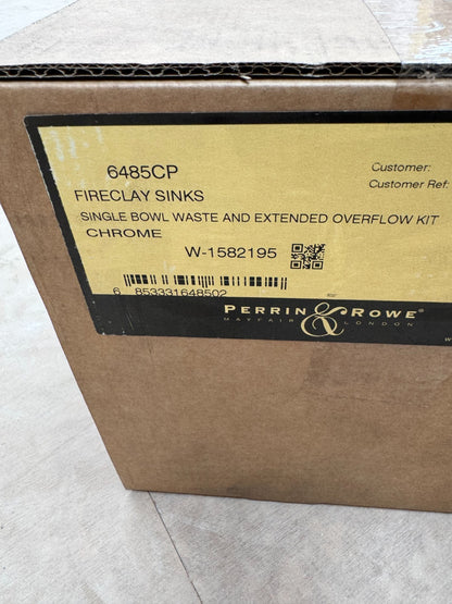 NEW Perrin & Rowe 6485CP Single Bowl sink Waste & overflow CHROME Kit AX4325
