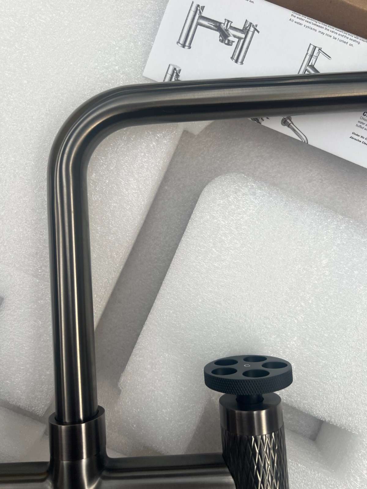 NEW GUNMETAL Quilt Kitchen Mixer tap Victoria plumbing tap factory AX4599