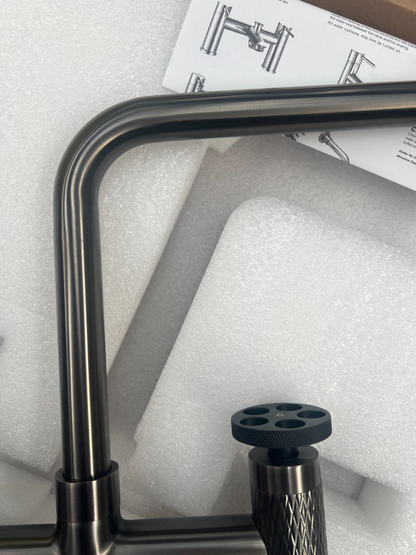 NEW GUNMETAL Quilt Kitchen Mixer tap Victoria plumbing tap factory AX4599