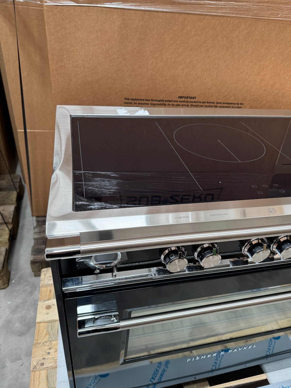 NEW Fisher & Paykel OR90SCI6B1 Induction Range Cooker oven Black GRADED BR4636