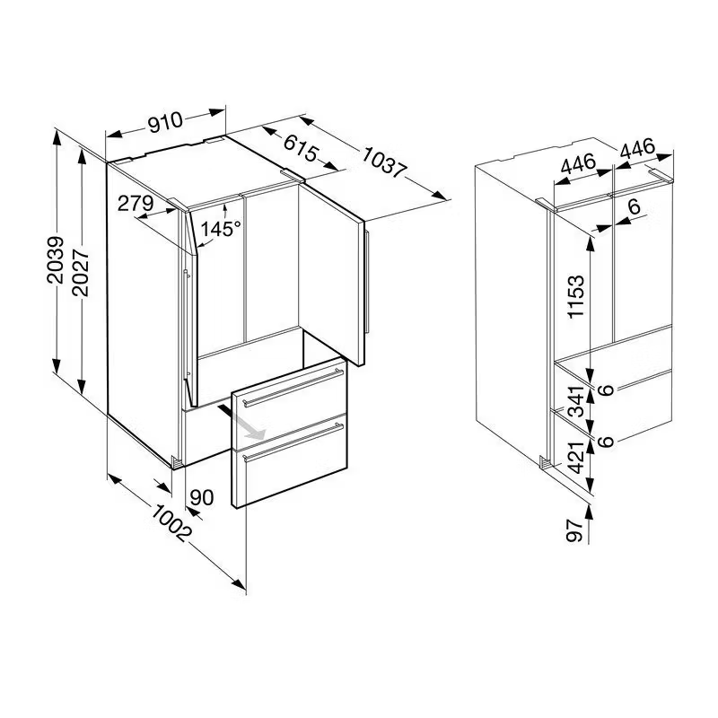 NEW Liebherr ECBN 6256 Integrated French Door Fridge Freezer BR2420