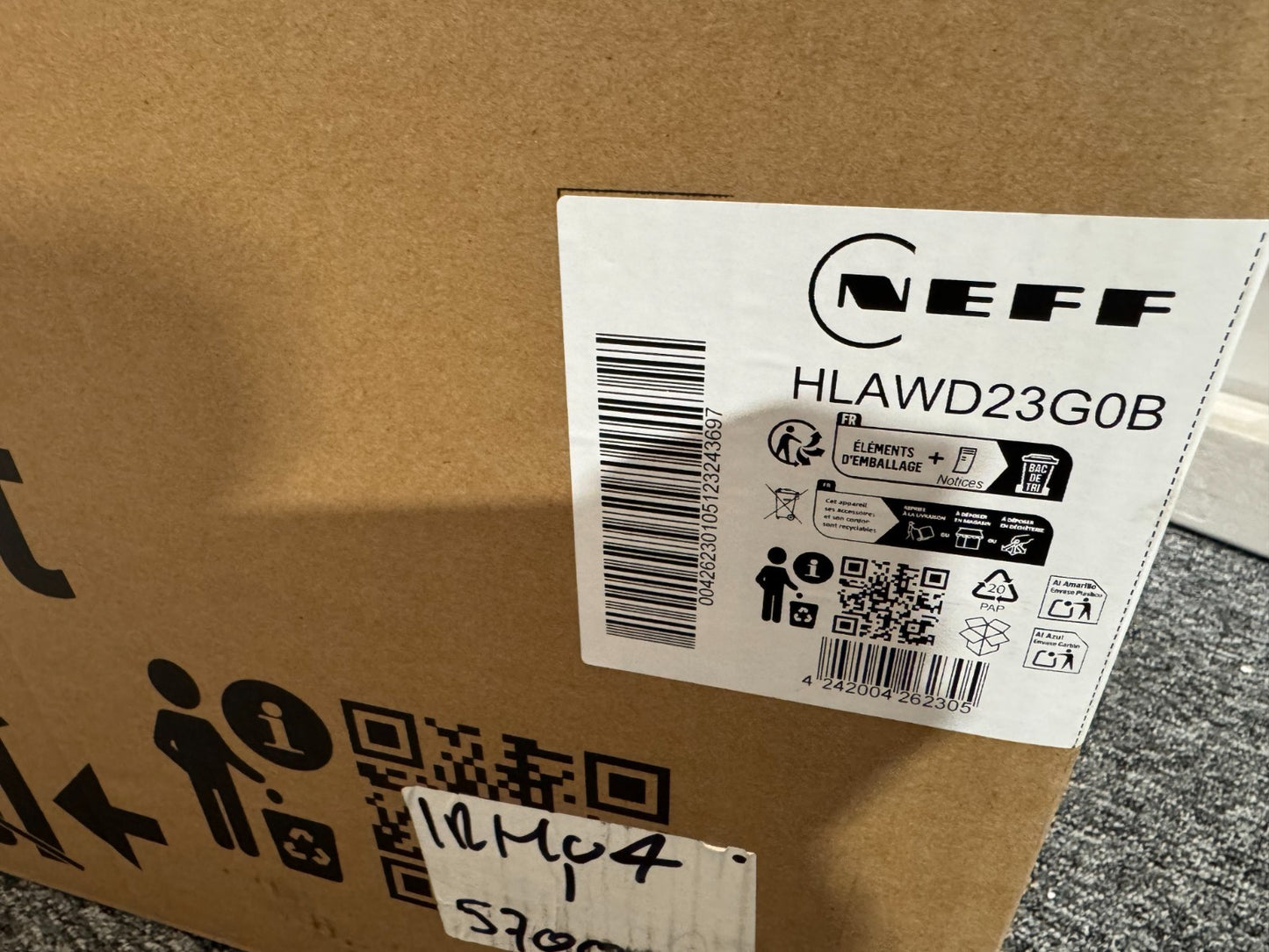 NEW Neff HLAWD23G0B N50 Built In Microwave Graphite Grey dinged BR4405