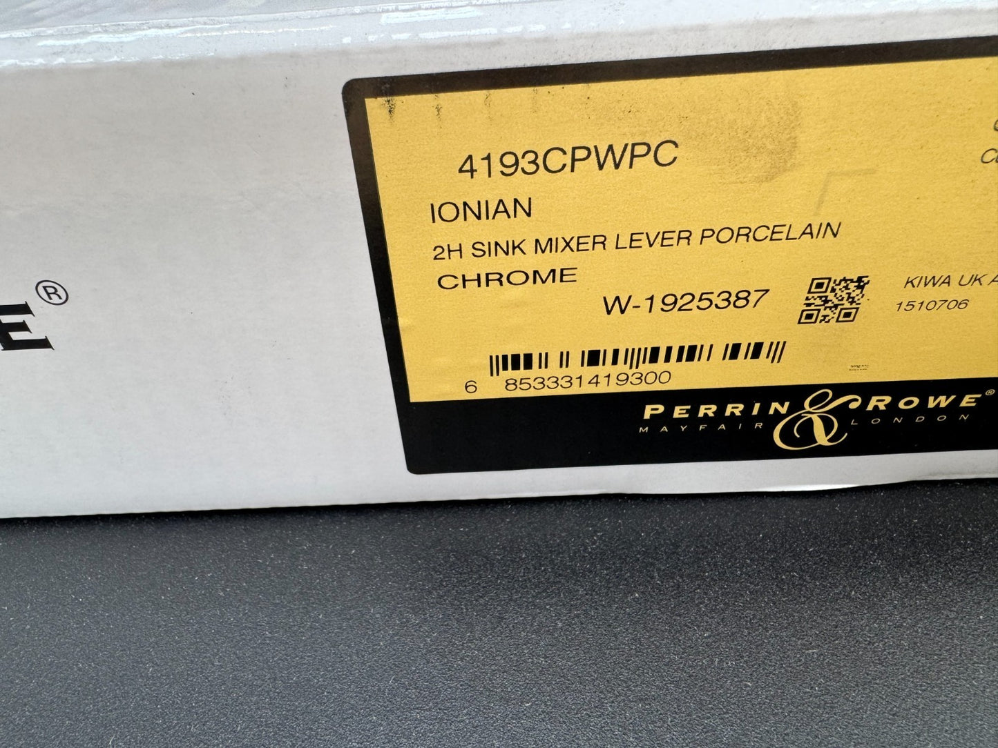 NEW Perrin & Rowe 4193CPWPC Ionian Bridge Lever Tap CHROME BR4295