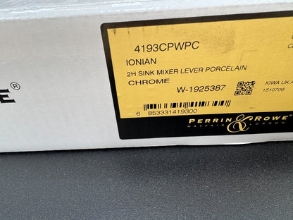 NEW Perrin & Rowe 4193CPWPC Ionian Bridge Lever Tap CHROME BR4295