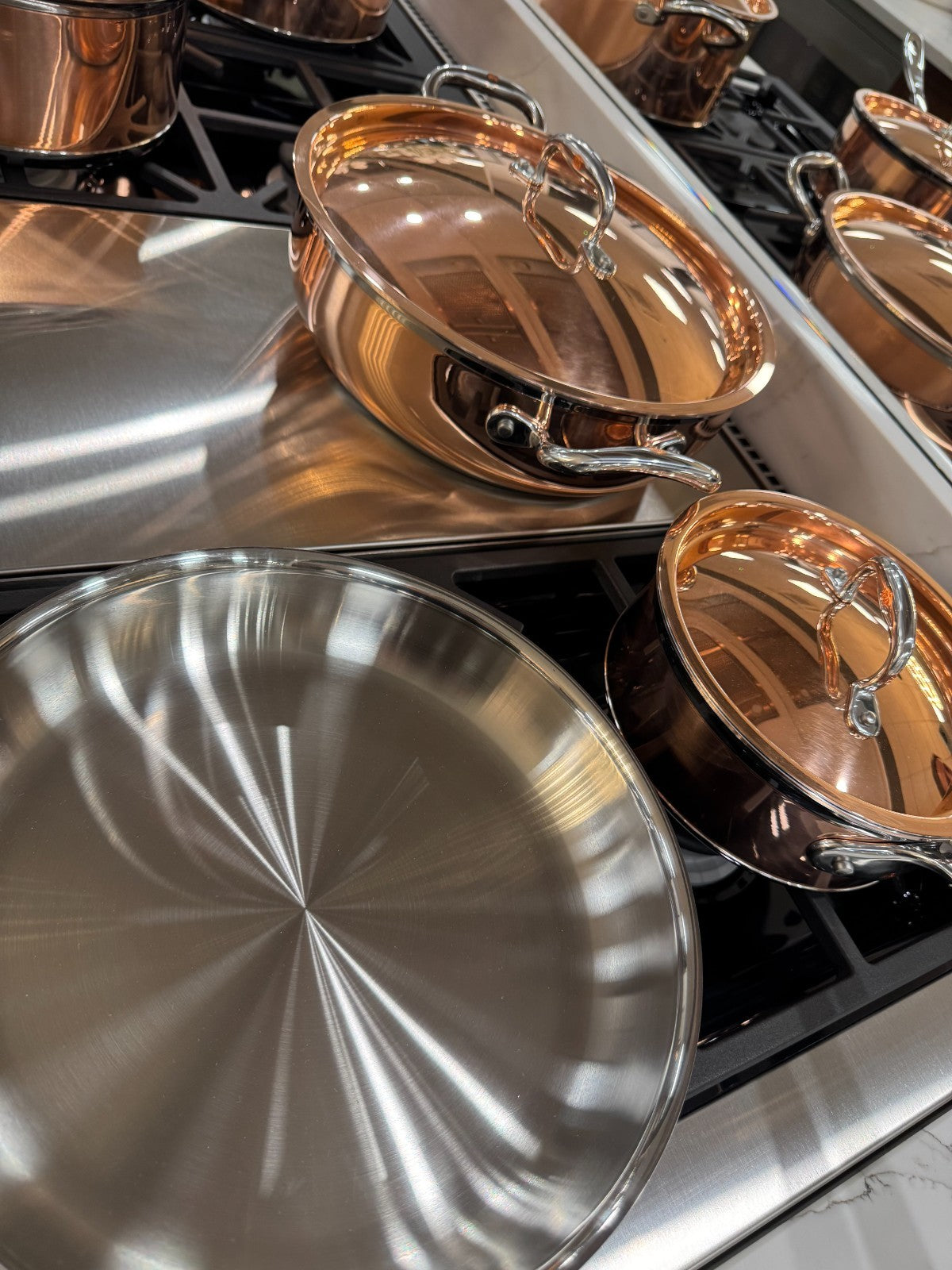 NEW Ruffoni Con Classe 9 piece Cookware Copper Pan Pot Set induction Gas AX