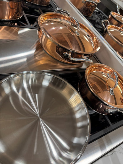NEW Ruffoni Con Classe 9 piece Cookware Copper Pan Pot Set induction Gas AX