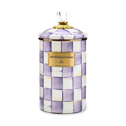 NEW Authentic Mackenzie Childs VIOLET CHECK Items tableware IN STOCK kettle