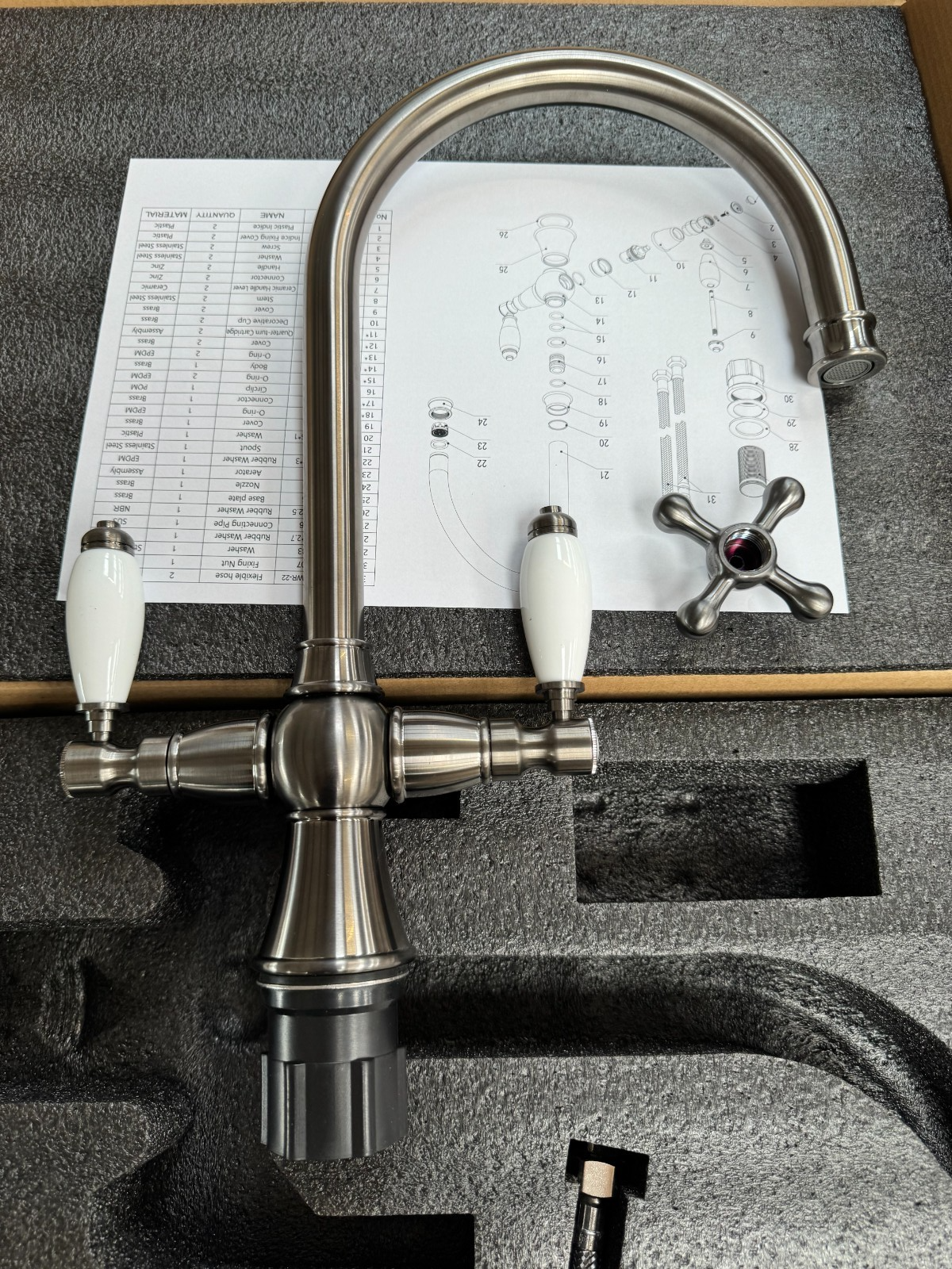 NEW Traditional Gunmetal Kitchen Mixer Victoria plumbing tap factory AX4533