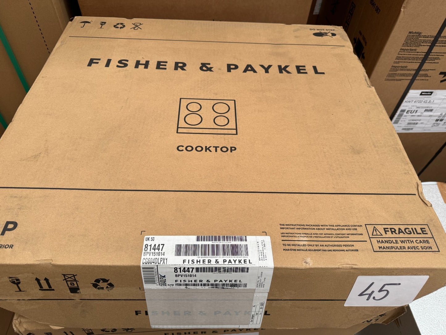 New Fisher & Paykel CG604DLPX1 4 burner Gas hob cooktop LPG 60cm BR4632