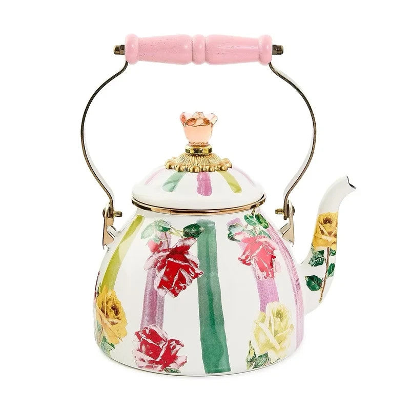 NEW Mackenzie-Childs 89257-1127 Garden Gala 2 Quart Tea Stove Kettle IN STOCK