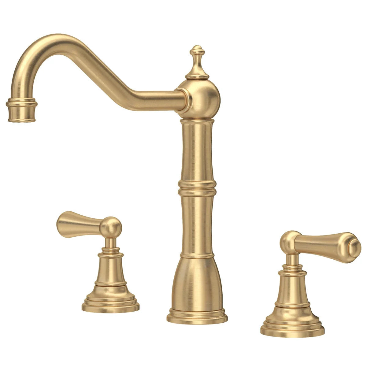 NEW Perrin & Rowe 4771SB Alsace Provence 3 hole Kitchen Mixer BRASS Tap AX4433