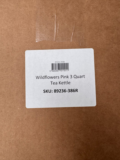 NEW Mackenzie-Childs Wildflowers Pink 3 Qt tea Stove Kettle Ltd Edit IN STOCK