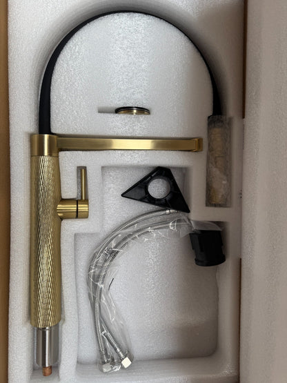 NEW Tap Factory Quilt Tube Brass EQSPRAYBR-BLK Kitchen Tap Filter black AX4500