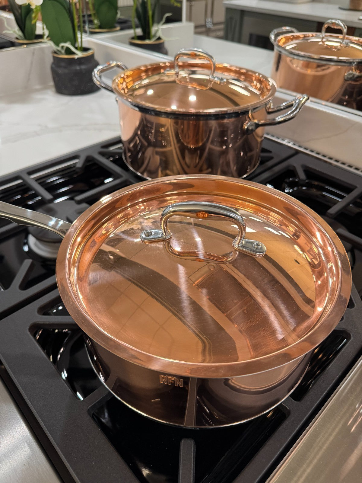 NEW Ruffoni Con Classe 9 piece Cookware Copper Pan Pot Set induction Gas AX