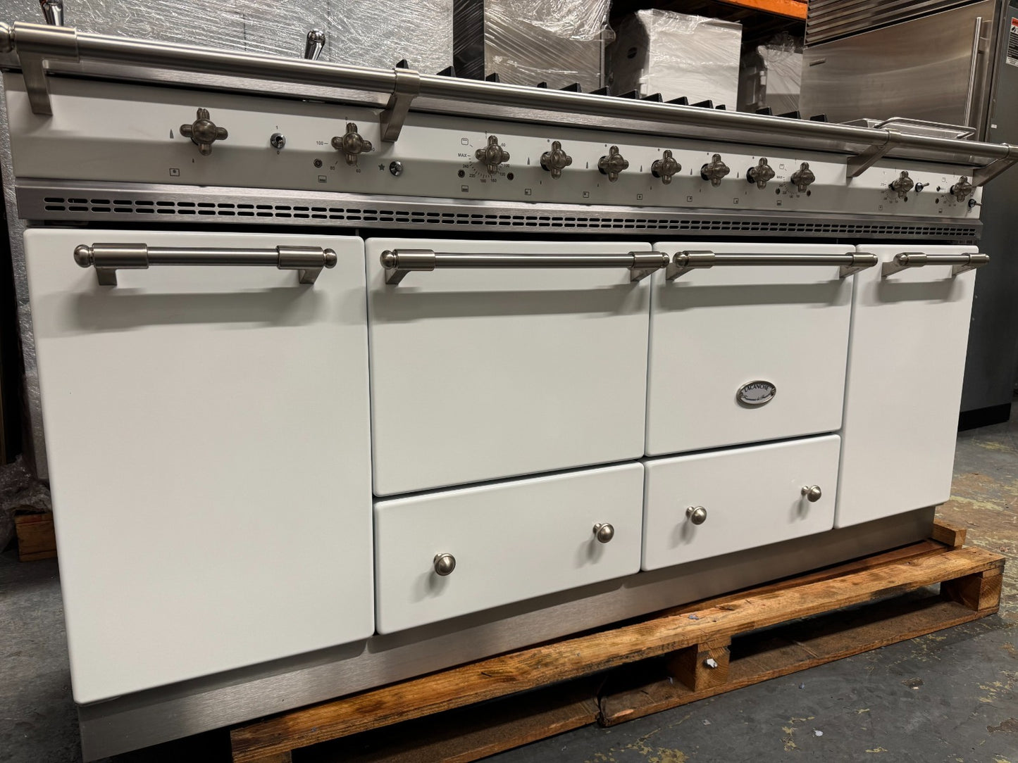 Lacanche Flavigny 1805mm Range Cooker Oven White & Stainless Steel BR4141