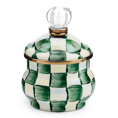NEW Mackenzie-Childs EMERALD CHECK Items Enamel Finish IN STOCK Available Now