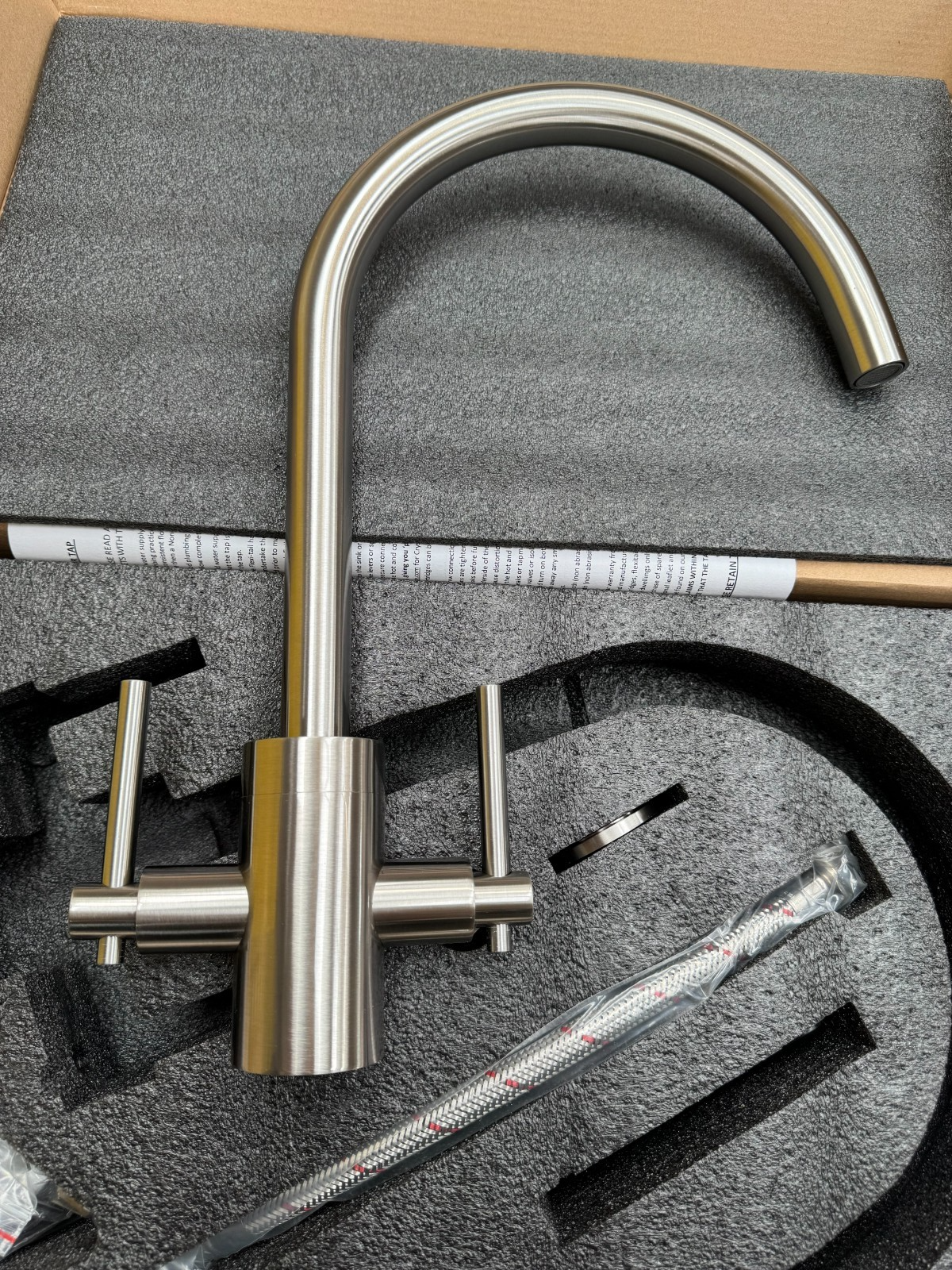 NEW Steel Twin Lever round Mixer Carysil Victoria plumbing tap factory AX4585